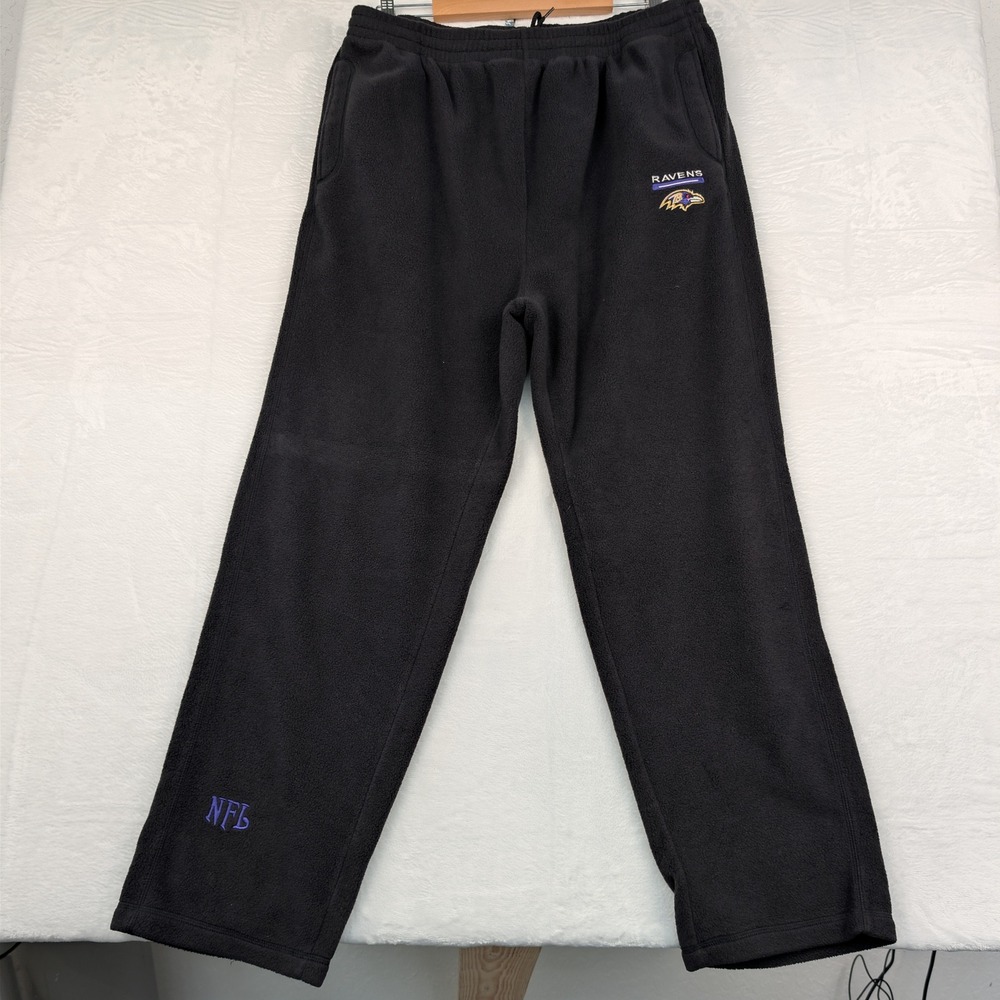 VTG NFL Baltimore Ravens Sweatpants Men XL Black Fleece Blokecore Sportswear Y2K